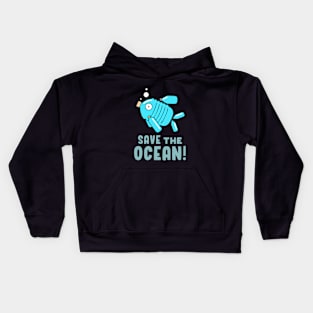 save the ocean Kids Hoodie